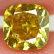 Cushion Cut Diamond Fancy Yellow VS2 1.03 Carat