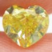 Heart Diamond Loose Fancy Yellow 1.02 Carat VS2