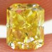 Loose Radiant Cut Fancy Yellow Natural Diamond 0.69 Carat VS2 4.94X4.03 MM