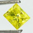 Princess Cut Diamond Fancy Yellow Color 0.90 Carat VS2 