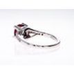Gemstone & Diamond Engagement Ring 14K White Gold Oval Red Ruby 1.98 TCW