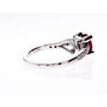 Gemstone & Diamond Engagement Ring 14K White Gold Oval Red Ruby 1.98 TCW