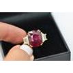 Ruby & Diamonds Cocktail Ring 18.58 TCW 18K Yellow Gold Size 7 Engagement Ring