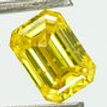 Loose Emerald Diamond Fancy Yellow 1.23 Carat SI1
