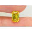 Loose Emerald Diamond Fancy Yellow 1.23 Carat SI1