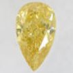 Pear Shape Diamond Fancy Yellow Brown Color 0.28 Carat SI2 IGI Certificate