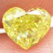 Loose Heart Diamond Fancy Yellow 0.76 Carat VS2