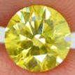Loose Yellow Round Diamond 1.09 Carat SI1