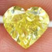 Heart Diamond Fancy Yellow Color 1.77 Carat SI1