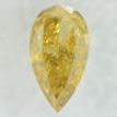 Pear Shape Diamond Fancy Yellow Brown 0.56 Carat SI2 IGI Certificate