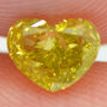 Heart Diamond Yellow Color 0.70 Carat VS2