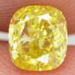 Yellow Cushion Cut Diamond 1.02 Carat VS1