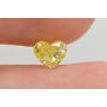 Yellow Heart Shape Diamond 0.71 Carat SI1 Certified