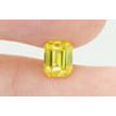 Emerald Shape Diamond Fancy Yellow Color 1.01 Carat VS1 Certified