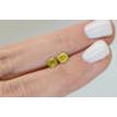 Cushion Cut Diamond Pair Fancy Yellow Color SI1 1.04 TCW