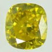 Cushion Shape Diamond Fancy Yellow Loose Enhanced 1.04 Carat SI2 IGI Certificate