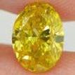 Oval Cut Diamond Fancy Yellow IGI Certified 1.01 Carat SI1