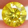 Loose Yellow Round Diamond 0.70 Carat SI3 