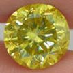 Round Cut Diamond Fancy Yellow Color SI1 2.02 Carat