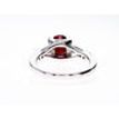 Gemstone & Diamond Engagement Ring 14K White Gold Oval Red Ruby 1.98 TCW