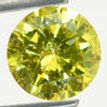 Round Diamond Fancy Yellow Color 2.01 Carat SI1