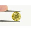 Round Cut Diamond Fancy Yellow 2.51 Carat VS2