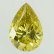 Pear Shape Diamond Fancy Yellow Color 0.76 Carat VVS2 Certified