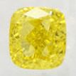 Cushion Cut Diamond Fancy Yellow 0.61 Carat VVS2 IGI Certificate