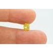 Loose Cushion Shaped Diamond Fancy Yellow Color Natural Enhanced 1.06 Carat VS2
