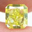 Loose Radiant Shaped Diamond Fancy Yellow 1 Carat Real Natural Enhanced SI1