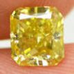 Loose Radiant Diamond Fancy Yellow 1.07 Carat SI1