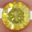 Round Cut Diamond Fancy Yellow Color VS2 1.84 Carat