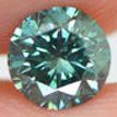 Green Diamond Loose Round Shape Fancy Color SI1 Enhanced Polished 0.44 Carat