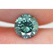 Green Diamond Loose Round Shape Fancy Color SI1 Enhanced Polished 0.44 Carat