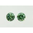Round Cut Diamond Pair Fancy Green 3.70MM VS2 0.40 TCW