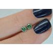 Round Cut Diamond Pair Fancy Green 3.70MM VS2 0.40 TCW