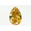 Pear Shape Diamond Natural Fancy Orange Color 0.31 Carat VS2