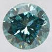 Round Cut Diamond Fancy Blue Color 0.31 Carat SI1 IGI Certificate