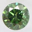 Round Cut Diamond Fancy Green 0.38 Carat SI2 IGI Certificate