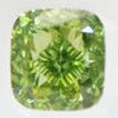 Cushion Cut Diamond Fancy Green 0.46 Carat VVS2 IGI Certificate