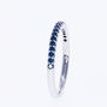 Diamond Wedding Band Ring Blue Stacking 14K White Gold 0.20 TCW