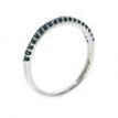 Diamond Wedding Band Ring Blue Stacking 14K White Gold 0.20 TCW