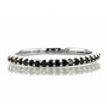 Black Diamond Eternity Wedding Band Ring 0.20 TCW 14K White Gold