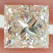 Princess Shaped Diamond H Color SI1 Enhanced Natural Certified 5.33MM 1.05 Carat
