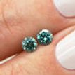 Loose Green Round Diamonds Matching Pair 0.41 TCW VS2/SI1