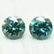 Loose Green Round Diamonds Matching Pair 0.41 TCW VS2/SI1