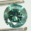 Green Diamond Loose Round Shape Fancy Color SI1 Enhanced Polished 0.44 Carat