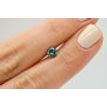 Loose Round Shape Diamond Fancy Green 0.59 Carat Enhanced VS2 Certified For Ring