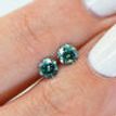 Round Cut Diamond Pair Green Color 1/2 Carat VS1 4.10MM