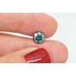 1.51 Carat Fancy Green Color Round Shape Loose Real Diamond I1 Certified Enhanced 7.24 MM For Wedding Ring
